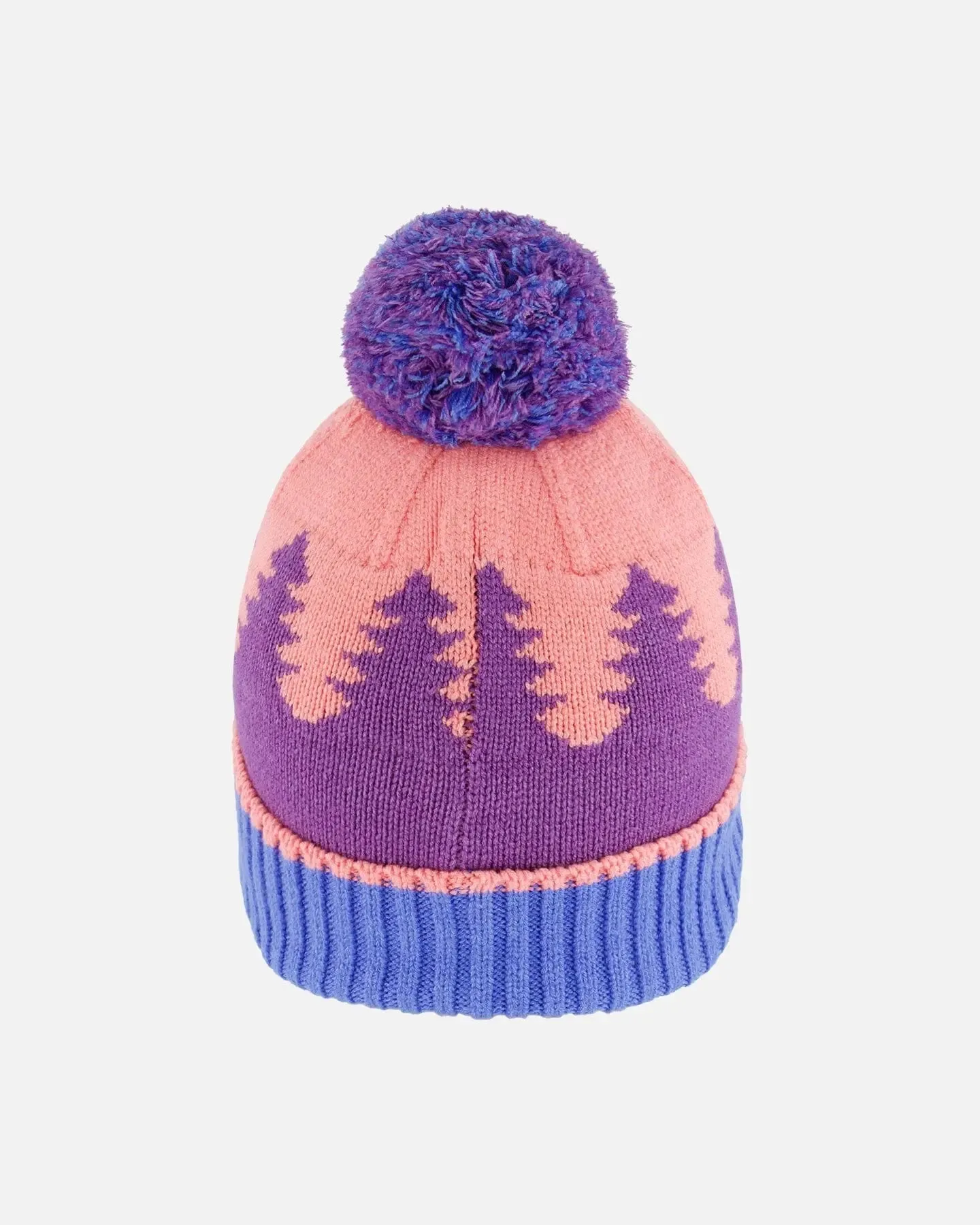 Knit Hat Mauve Pine And Blue