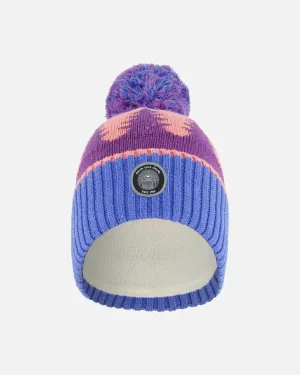 Knit Hat Mauve Pine And Blue