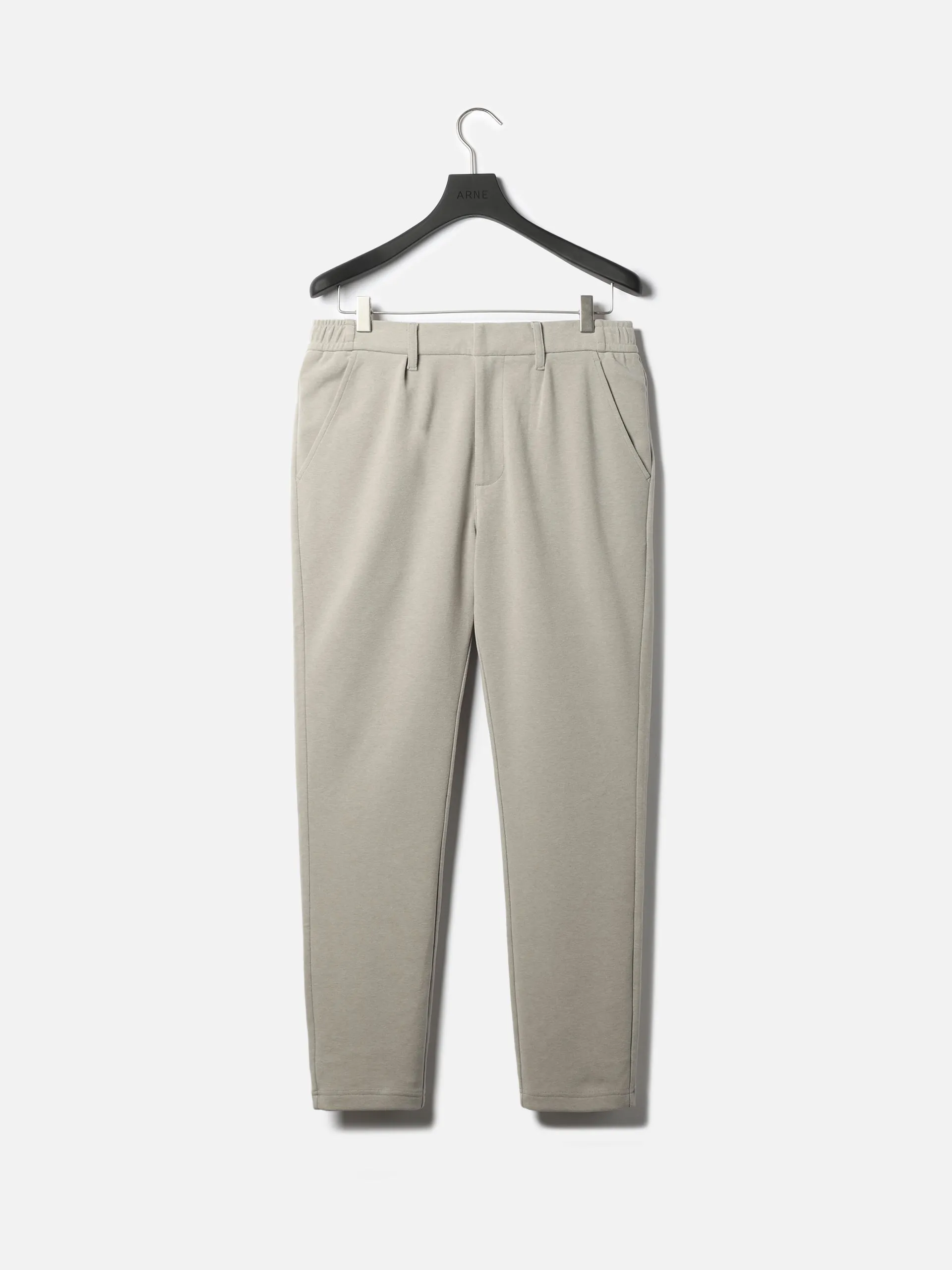 Knitted Tailored Chino Trouser in Stone