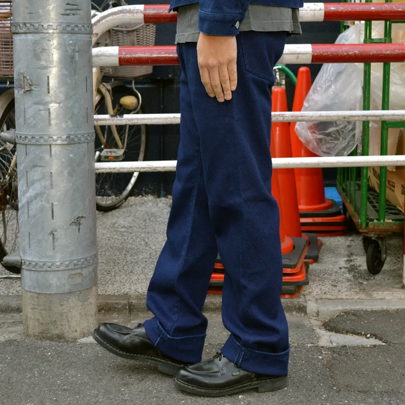 KOJIMA GENES  "RNB-1369" INDIGO SASHIKO 5 POCKET PANTS