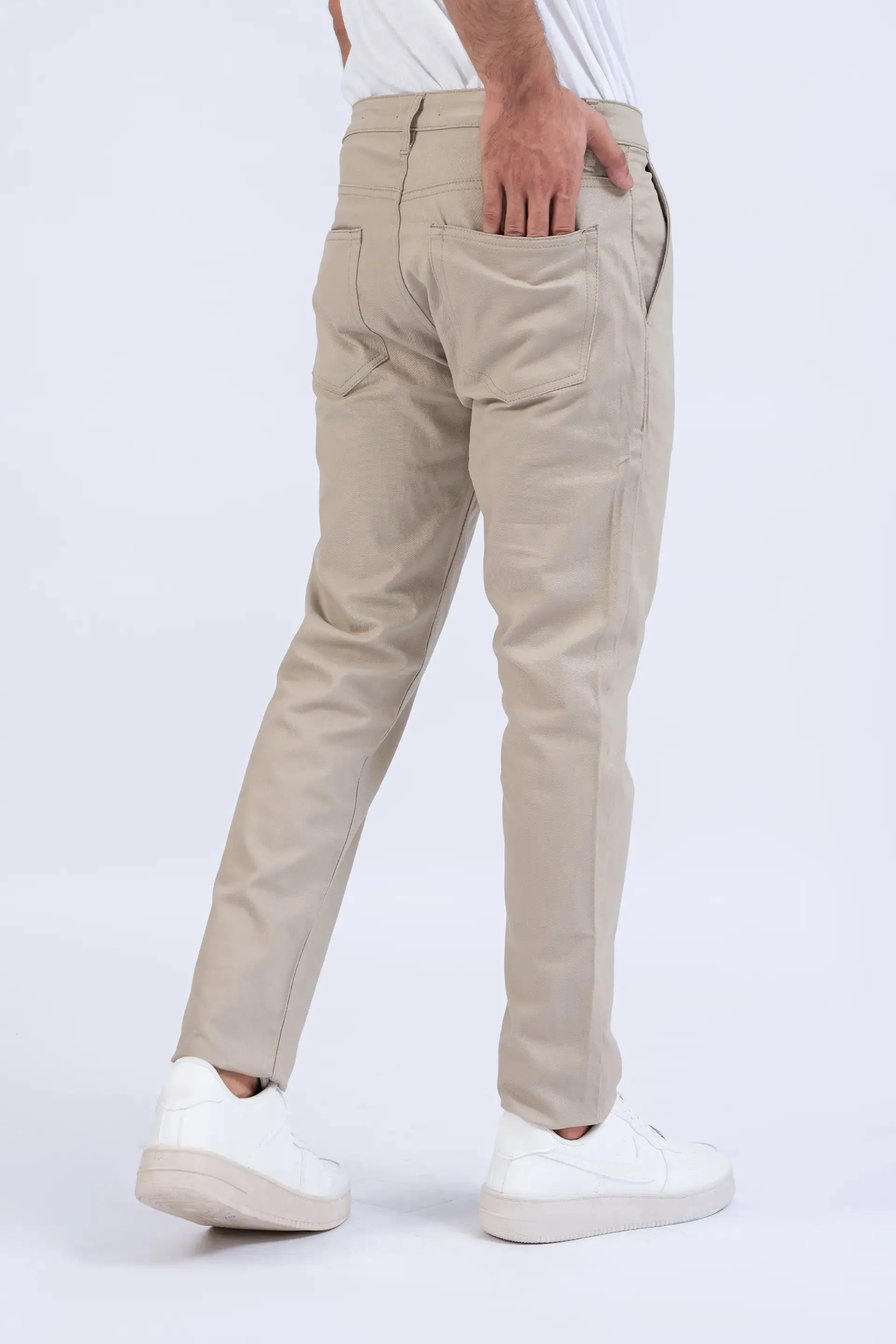 Light Khaki Slim Fit Chino Pants