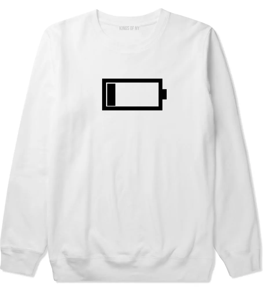 Low Battery Cell Phone Meme Crewneck Sweatshirt