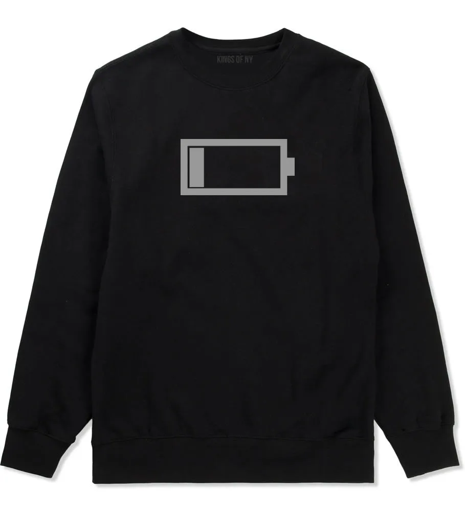 Low Battery Cell Phone Meme Crewneck Sweatshirt