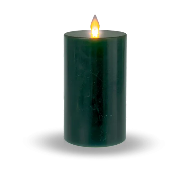 Luxury Lite Winter Green Wax LED Pillar Candle