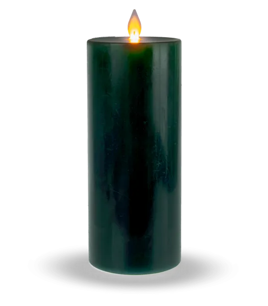 Luxury Lite Winter Green Wax LED Pillar Candle