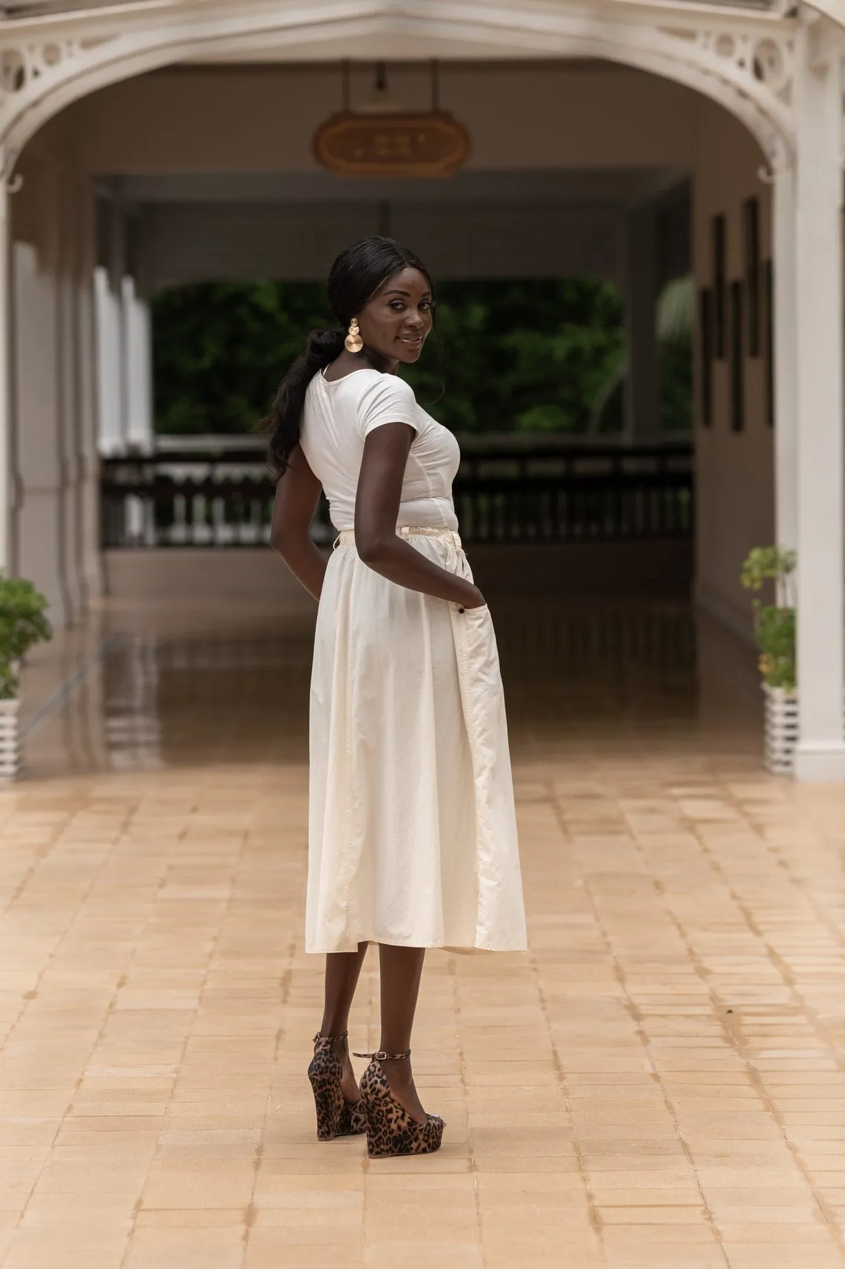 Macabi Slim Skirt - Off White