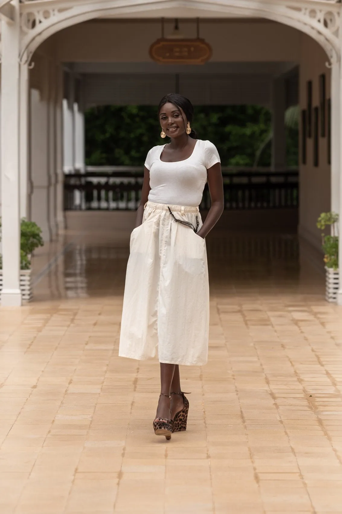 Macabi Slim Skirt - Off White