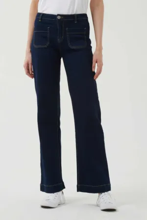 Macey Dark Wash Denim Jeans By Italian Star