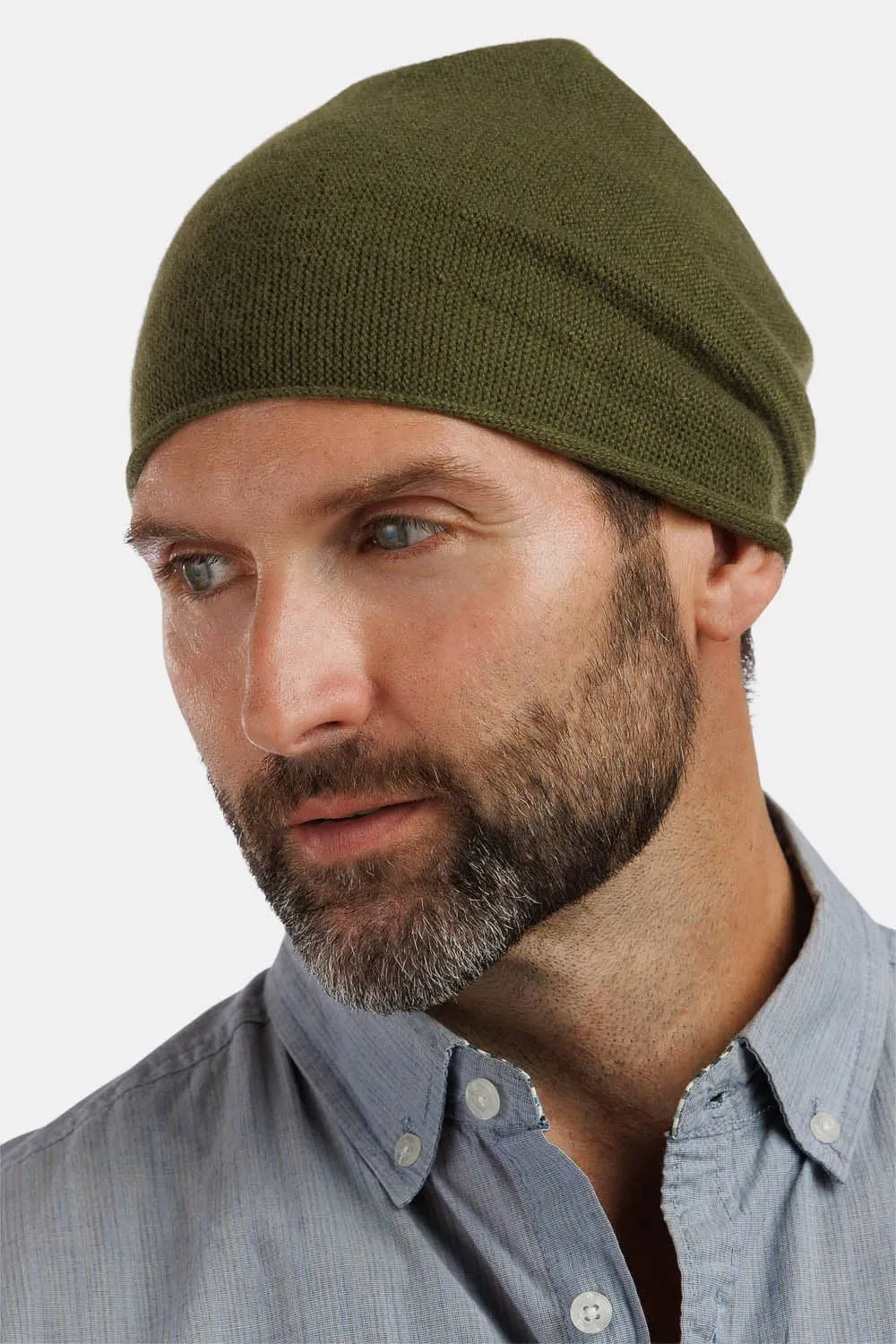 Men's 100% Pure Cashmere Slouchy Beanie