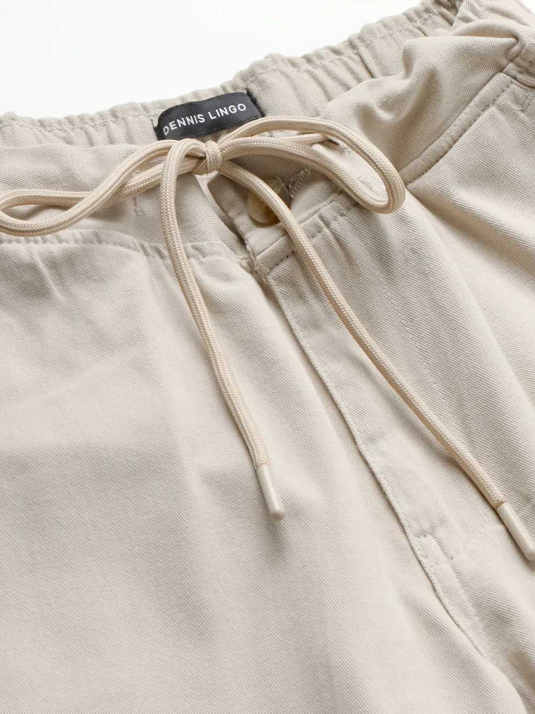 Men's Beige Solid Chino