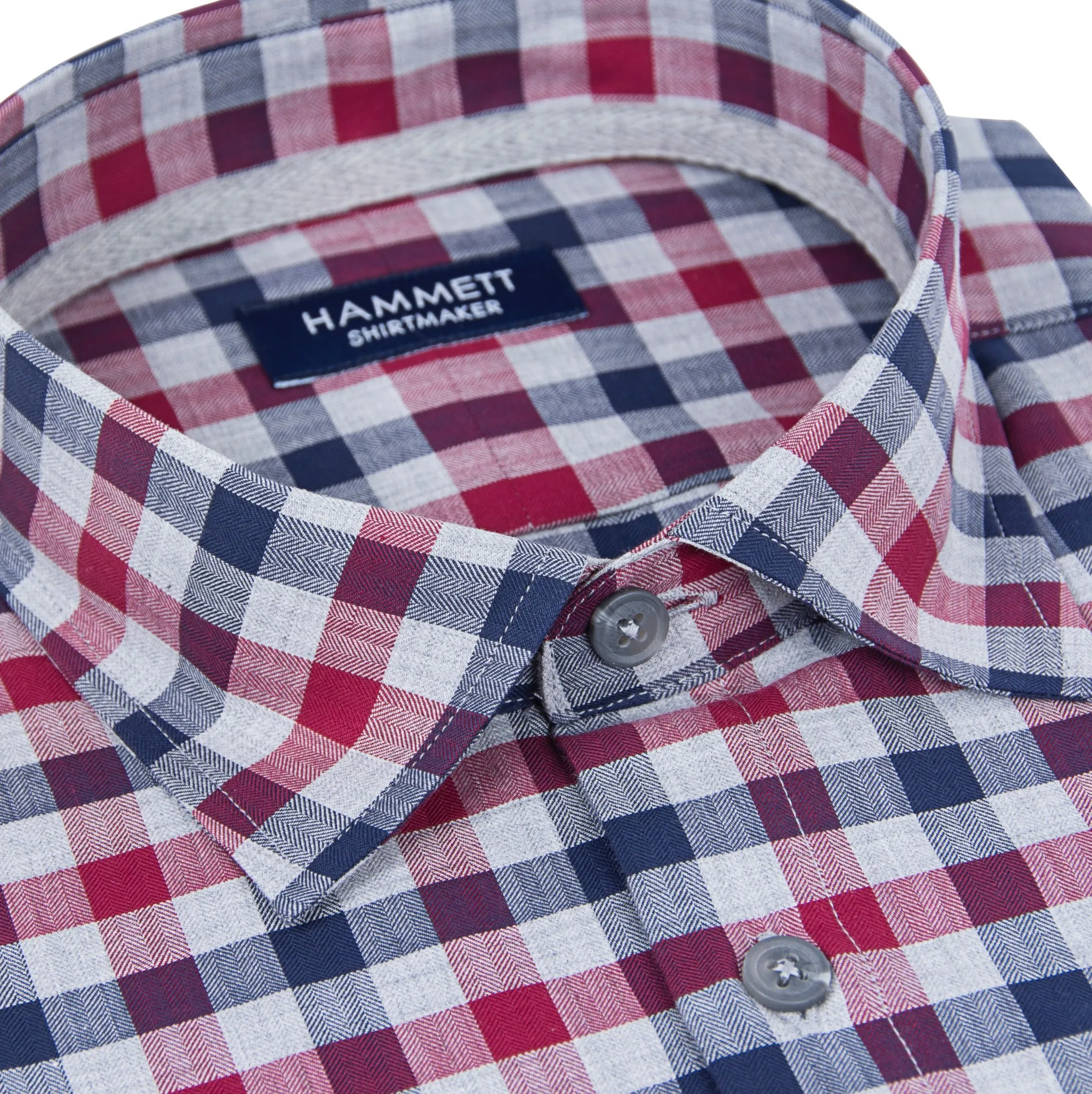 Multi Colour Gingham Herringbone Check Men's Shirt