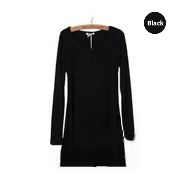 New Fashion Clothes vestidos Spring Women Dress Brushed 100% Cotton Autumn Winter Dress Female Long Sleeve O-Neck Woolen Dresses