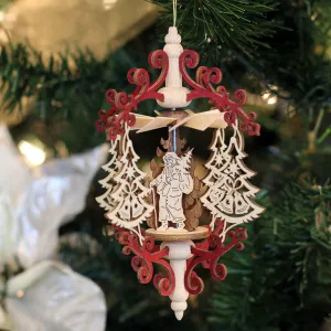 Ornament - Christmas Eve, Santa Claus Red