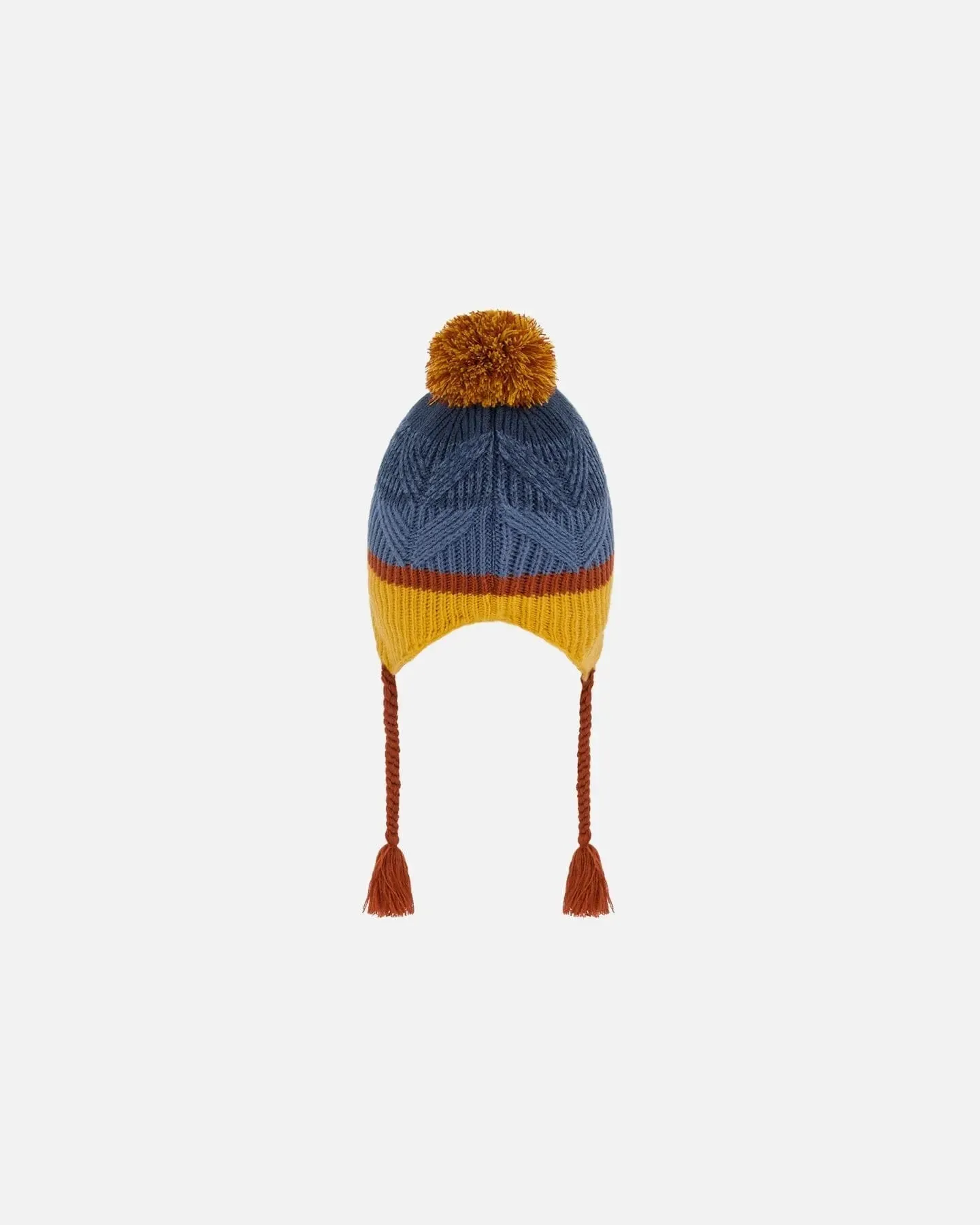 Peruvian Knit Hat Gradient Navy And Yellow