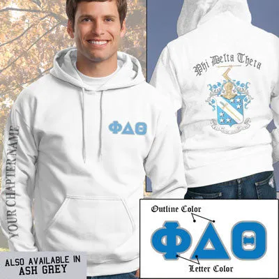 Phi Delta Theta Crest Hoodie - G185 - SUB