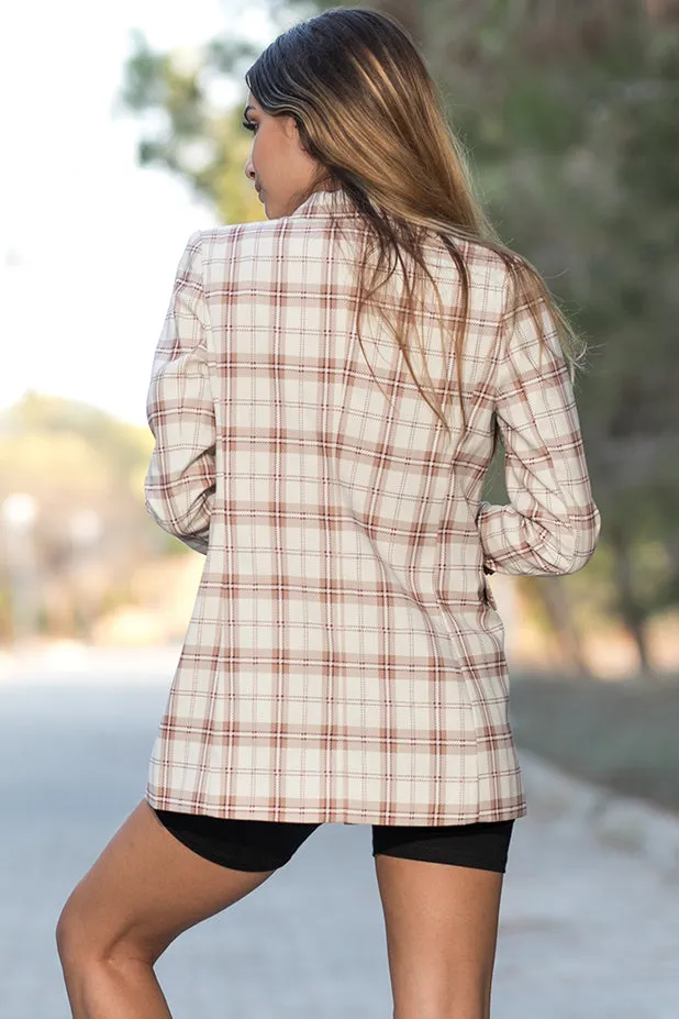 Queencii – Paris Plaid Blazer Multicolor