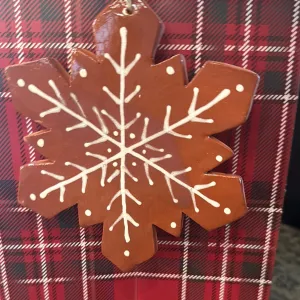 Redware Snowflake Ornaments Winter