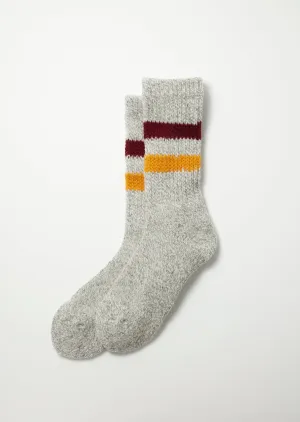 Retro Winter Outdoor Sock - Gry/bgy/yl