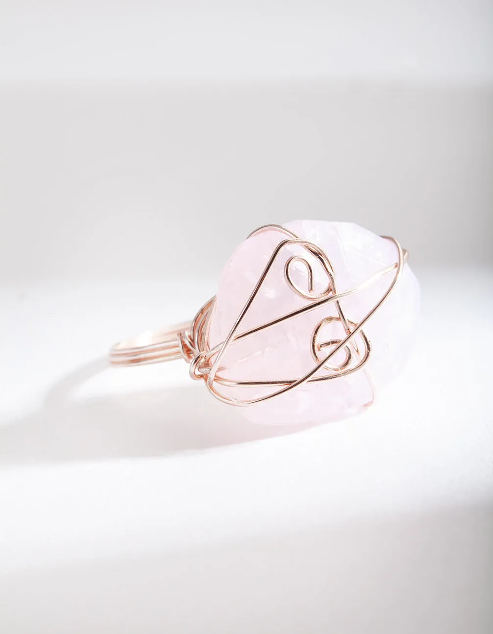 Rose Gold Pink Stone Ring