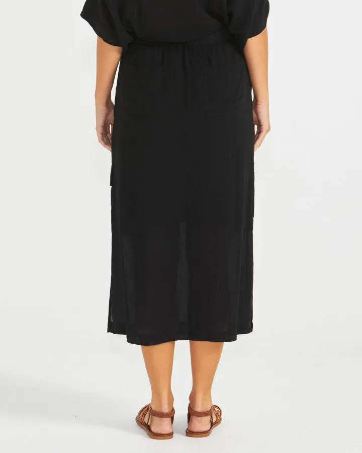 Sass Raya Cargo Skirt - Black