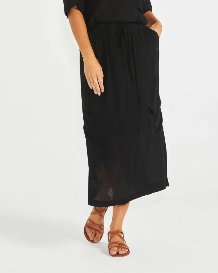 Sass Raya Cargo Skirt - Black