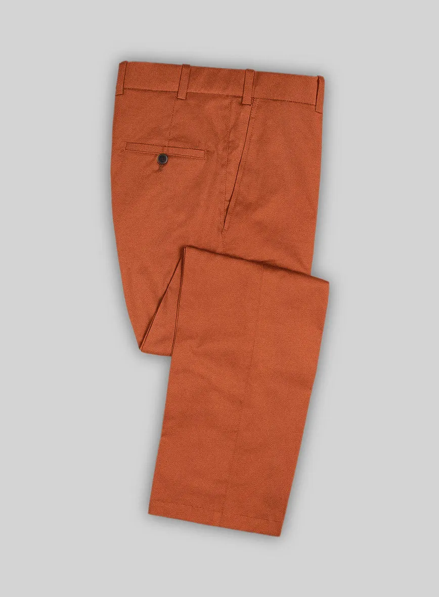 Scabal Burnt Orange Cashmere Cotton Suit