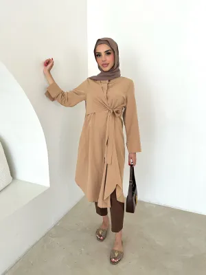 SIDE TIE LONG SHIRT