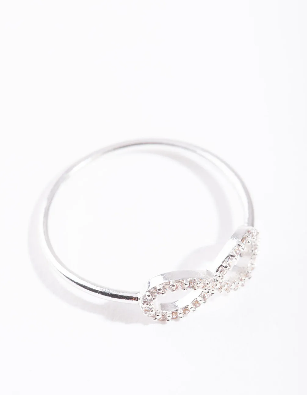 Silver Cubic Zirconia Infinity Ring