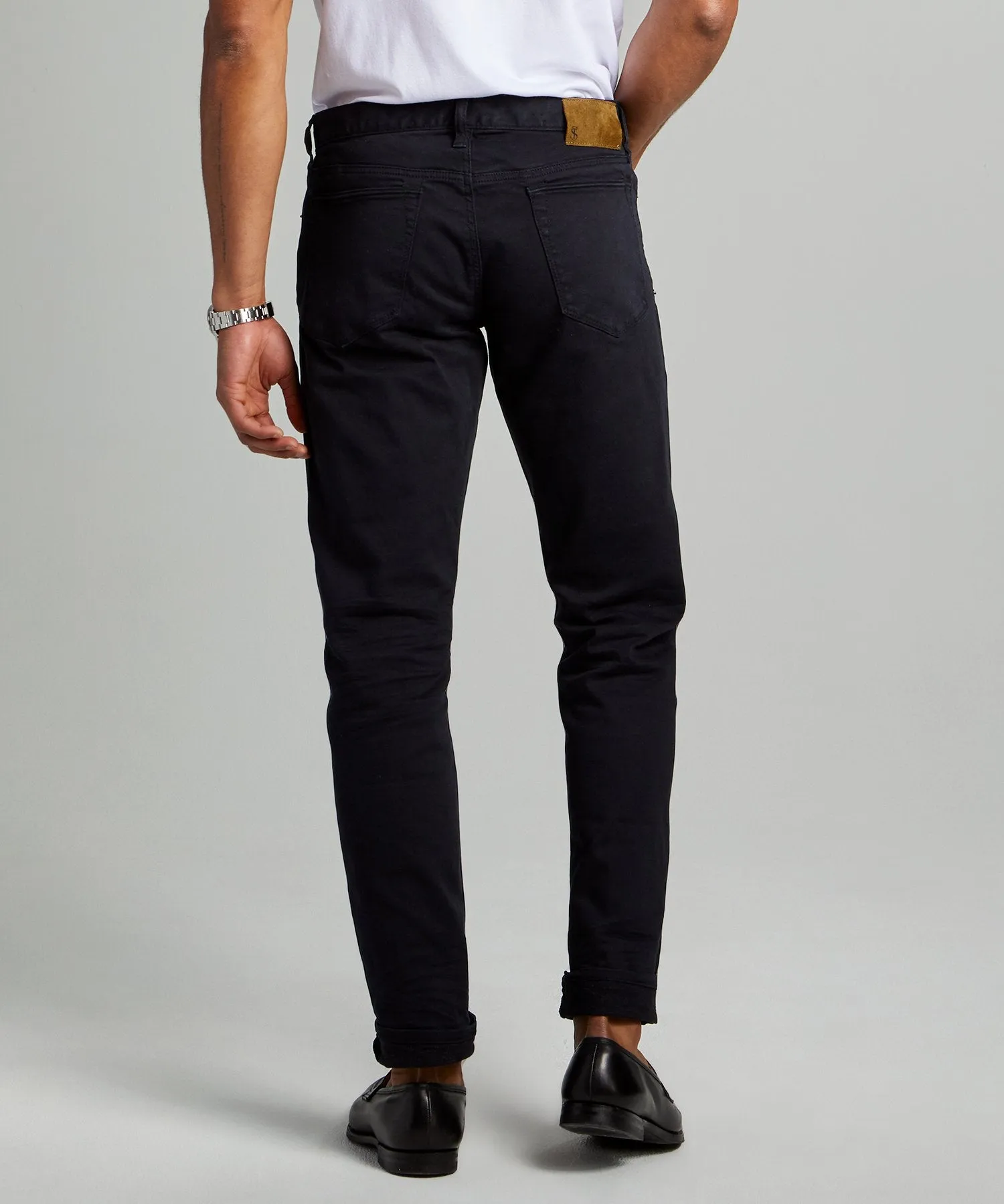 Slim Fit 5-Pocket Garment-Dyed Stretch Twill in Nightwatch