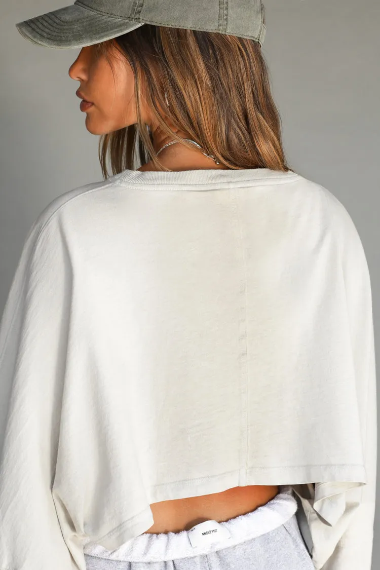 Slouchy Crop Long Sleeve