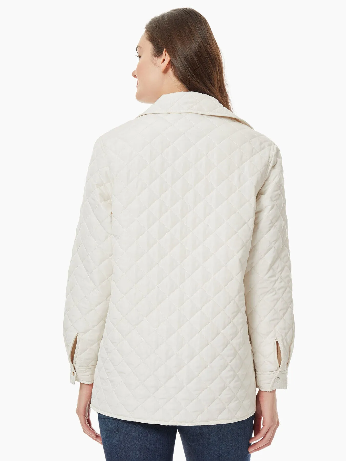 Snap-Front Quilted Jacket