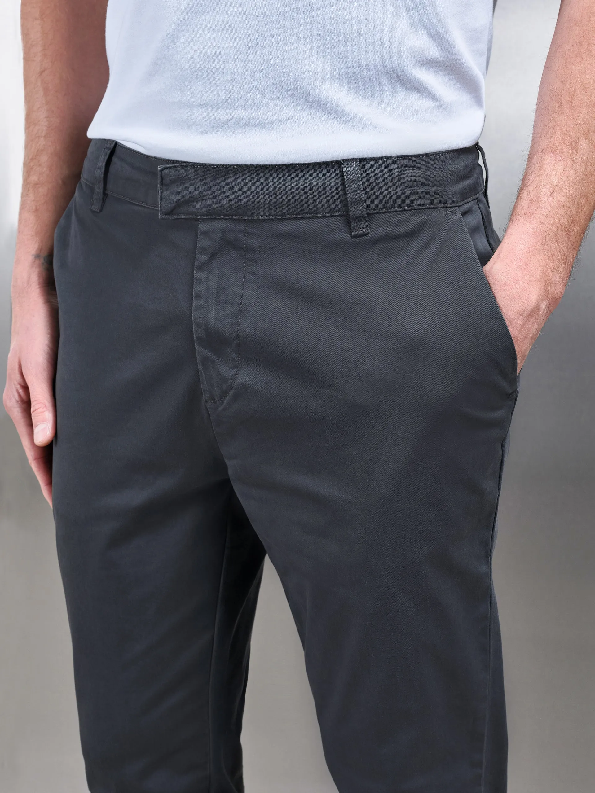 Tailored Chino Trouser in Grey