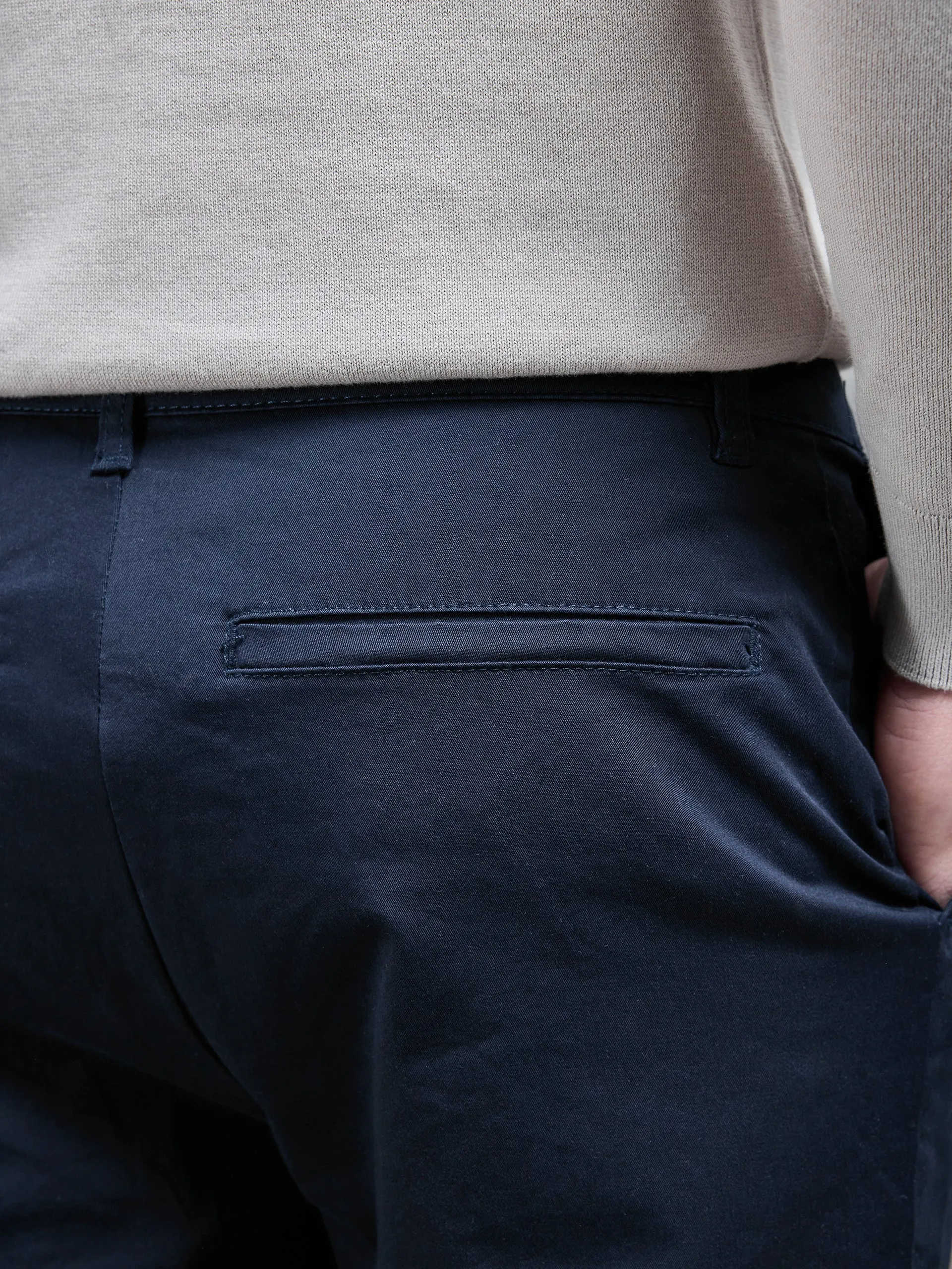 Tailored Chino Trouser in Navy