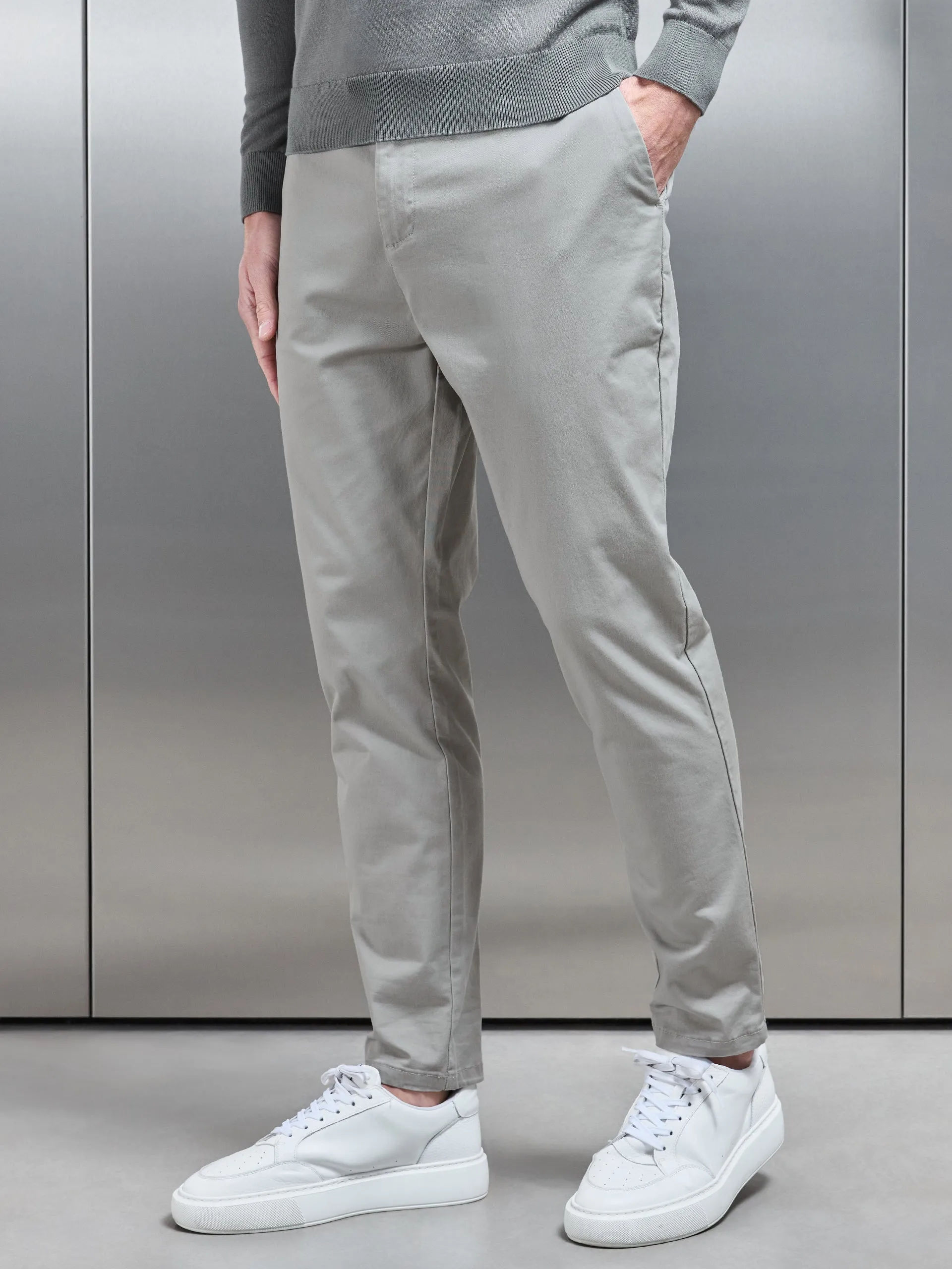 Tailored Chino Trouser in Stone