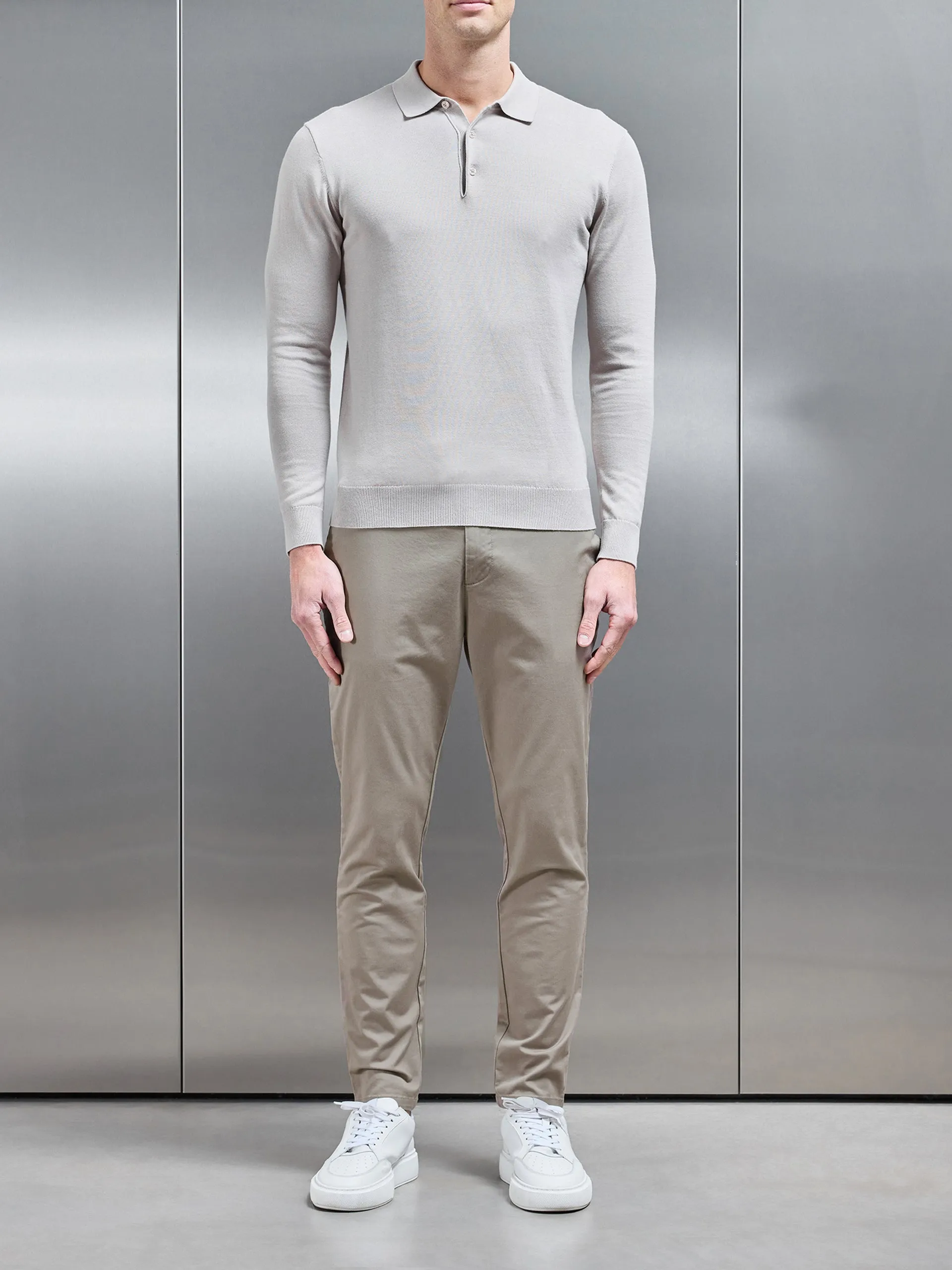 Tailored Chino Trouser in Taupe