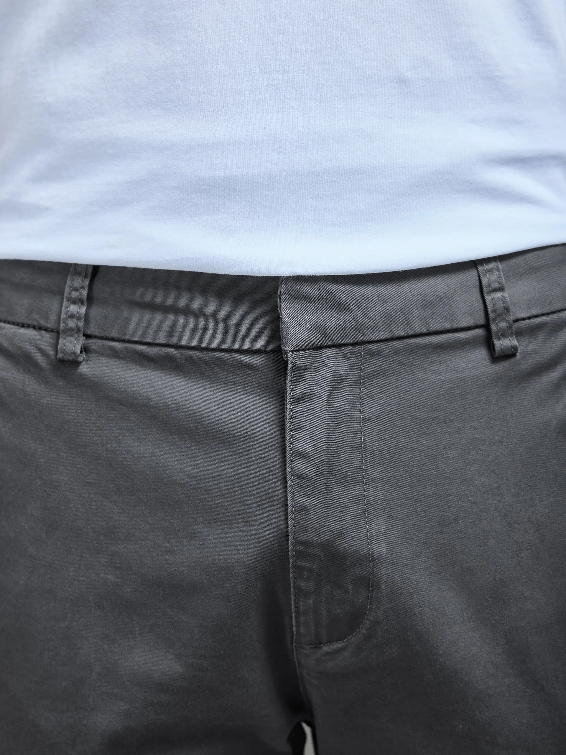 Tailored Cotton Cargo Pant in Grey