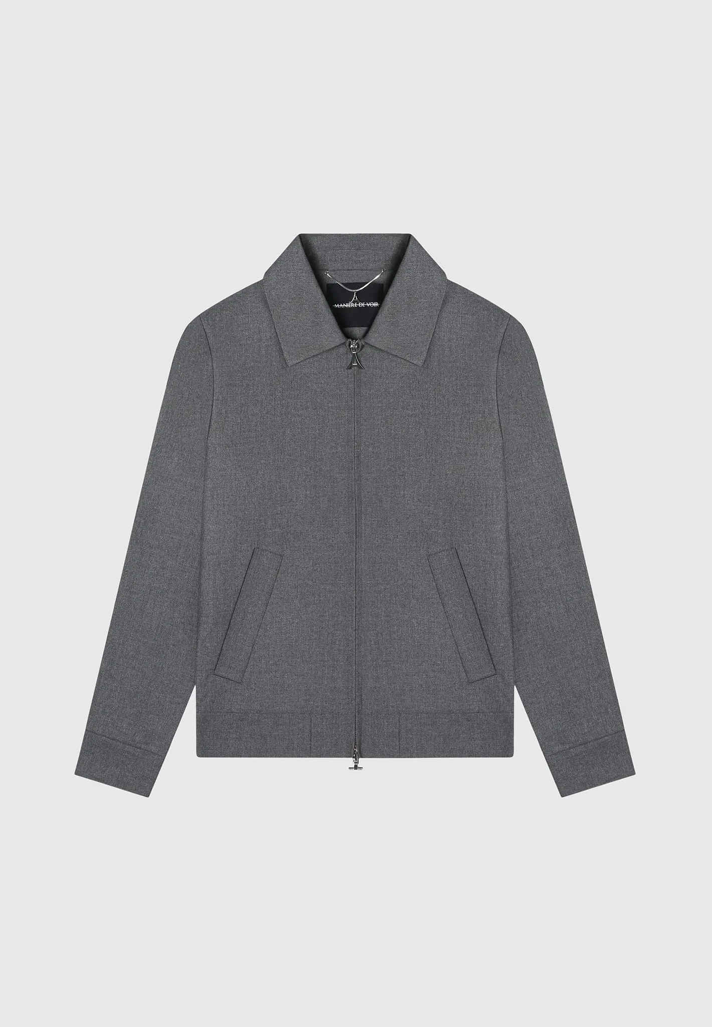 Tailored Harrington Jacket - Grey