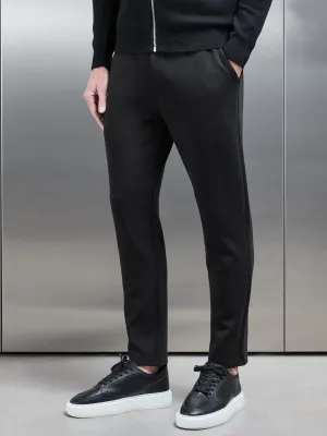 Tailored Interlock Chino Trouser in Black