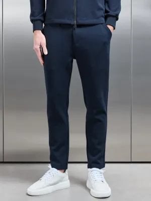 Tailored Interlock Chino Trouser in Navy