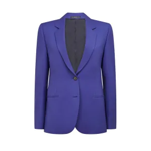 Tailored Single Breasted Blue Wool Jacket