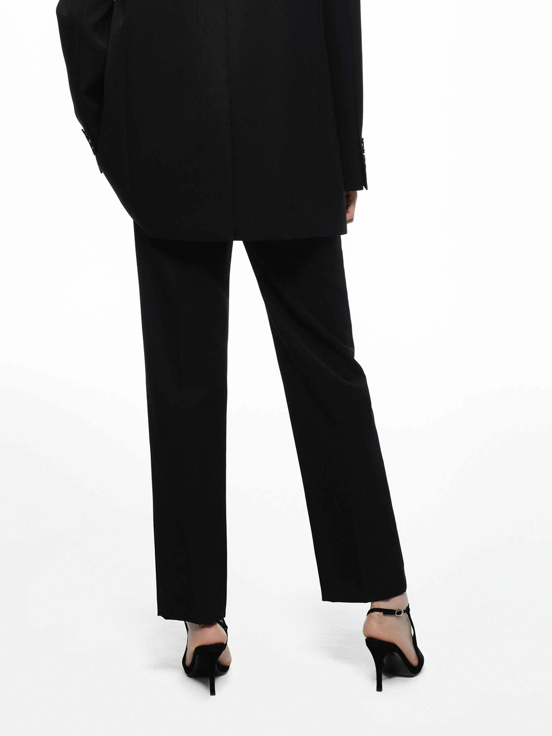 Tailored Wool Ankle Pants