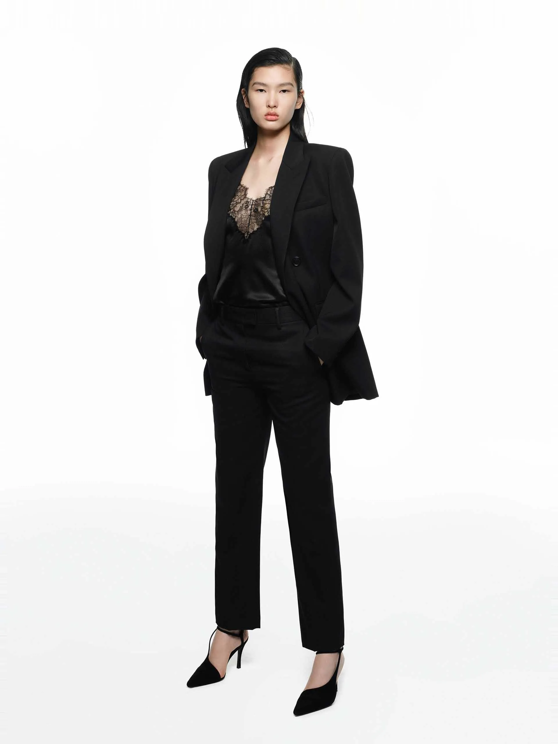 Tailored Wool Ankle Pants