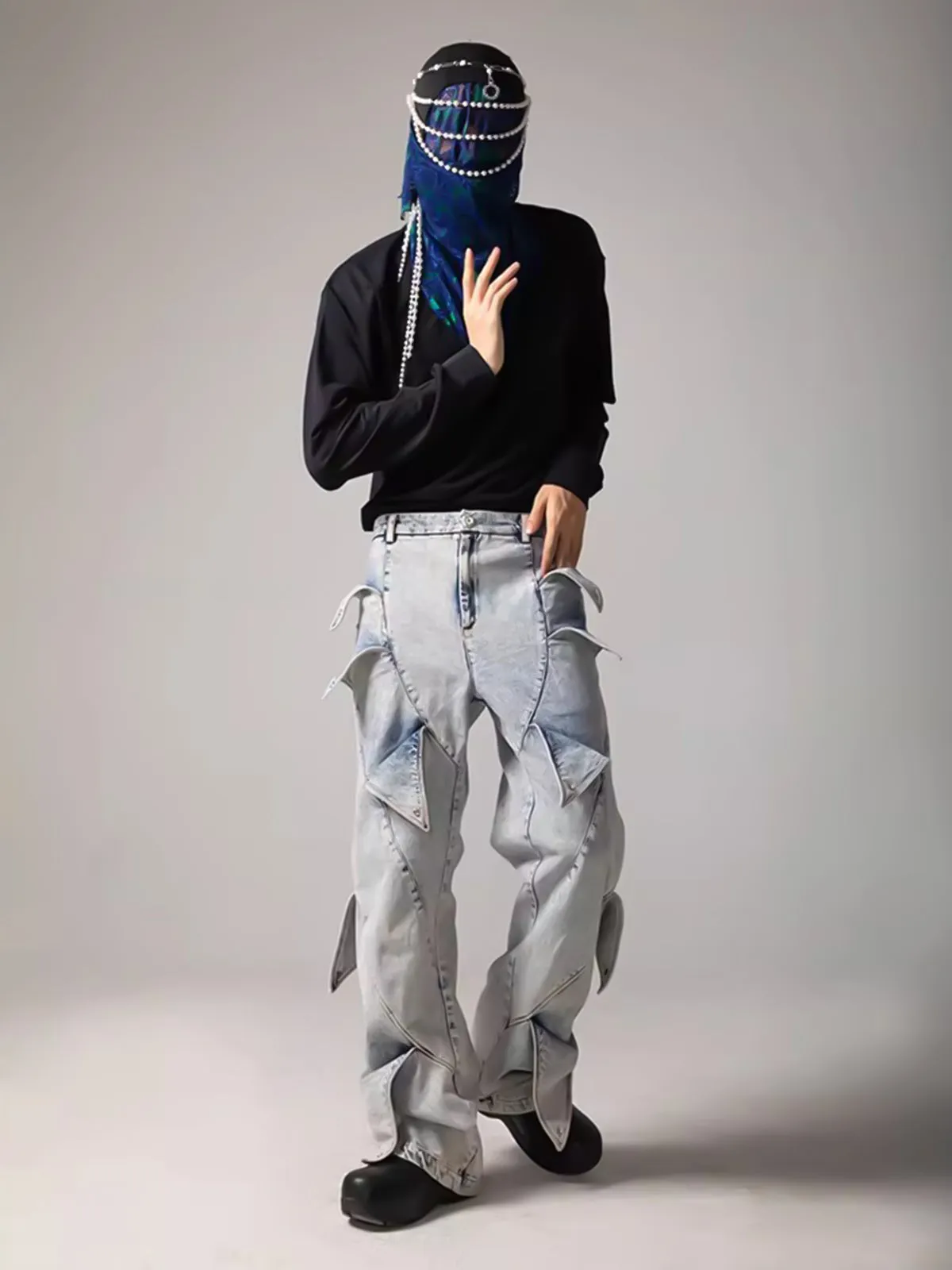 Thesupermade High Street Deconstructed Washed Jeans