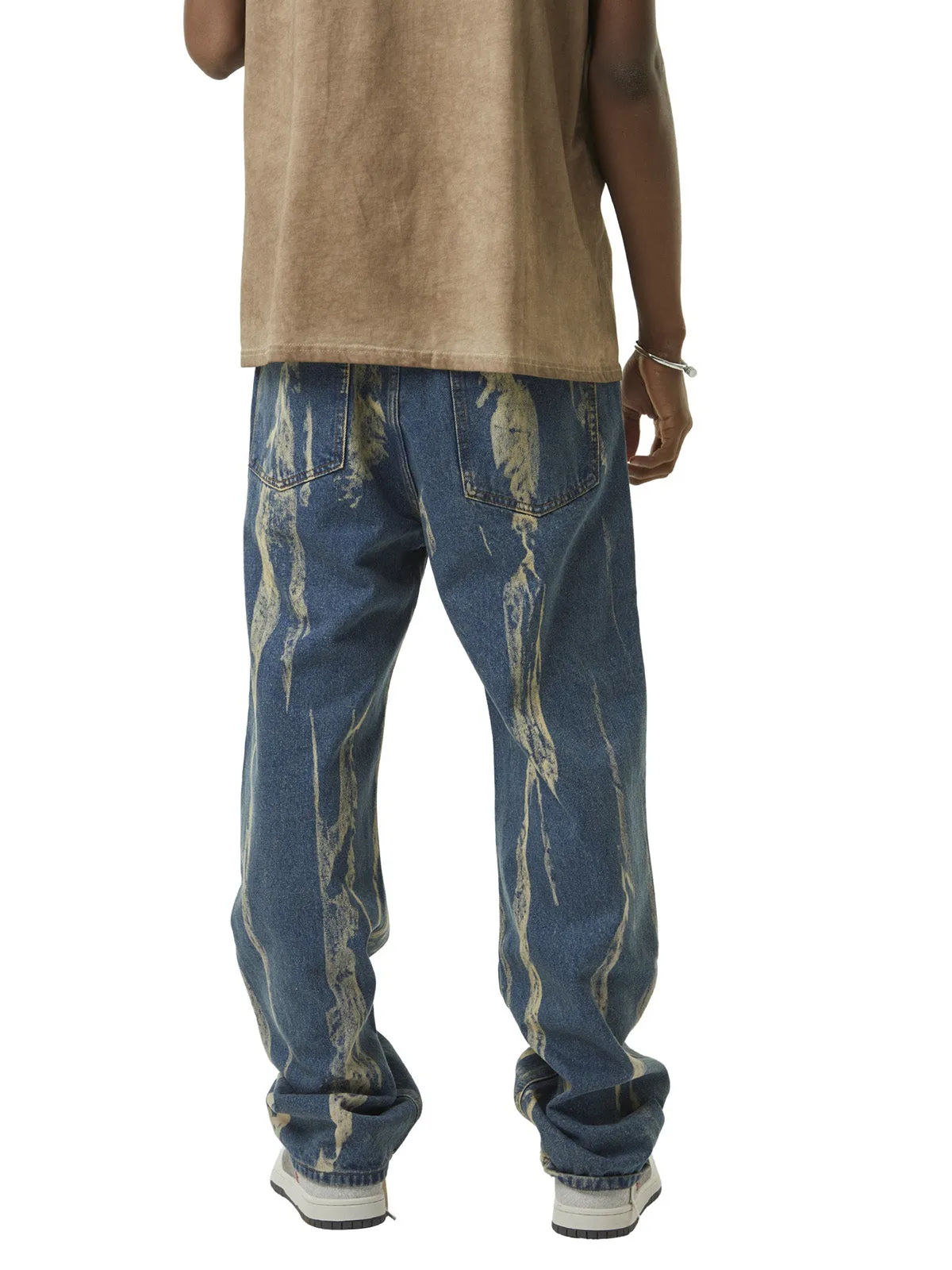 Thesupermade Lightning Flying Tie-Dye Hip-Hop Jeans