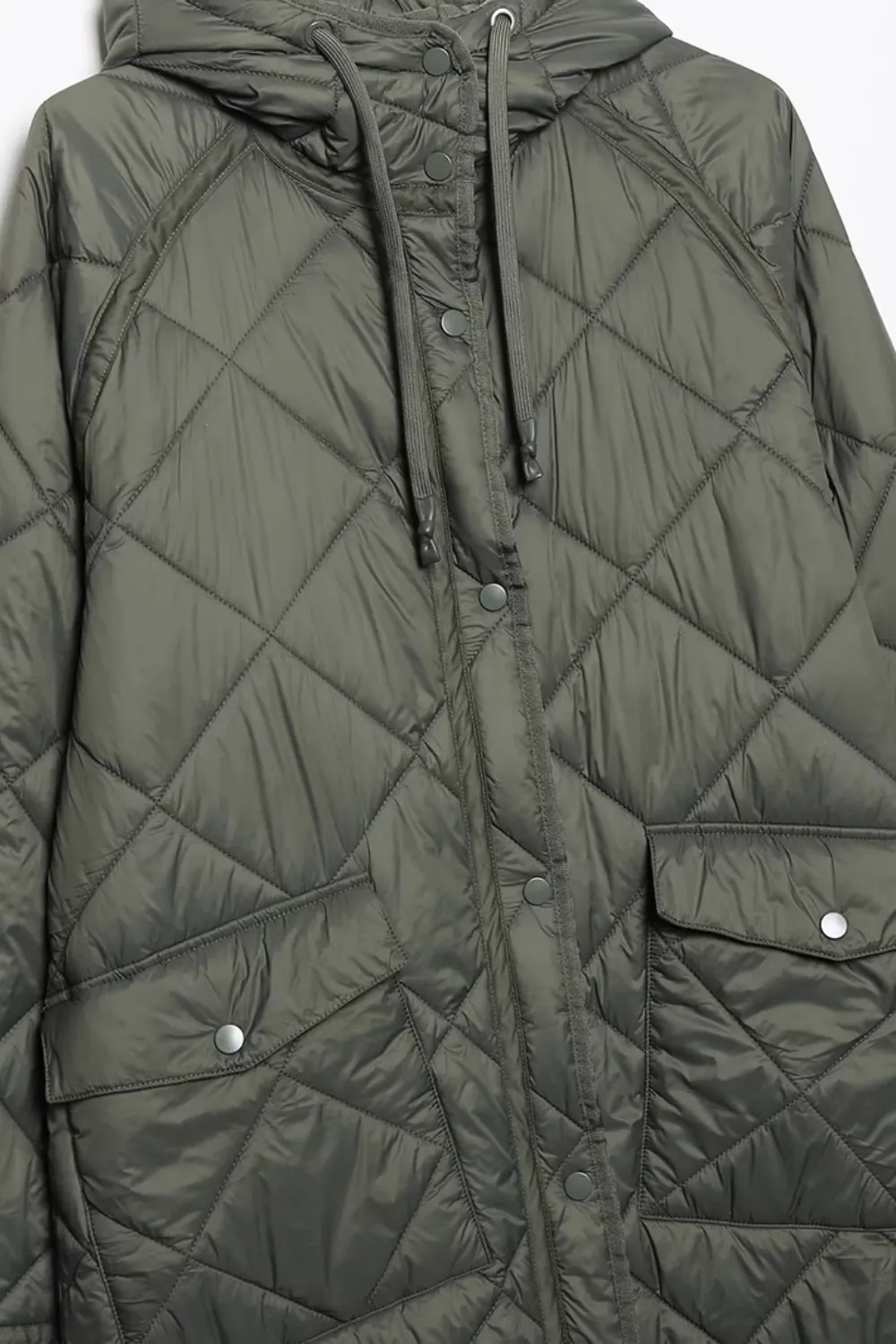 'Vilma' Quilted Hooded Cotton Coat Jacket