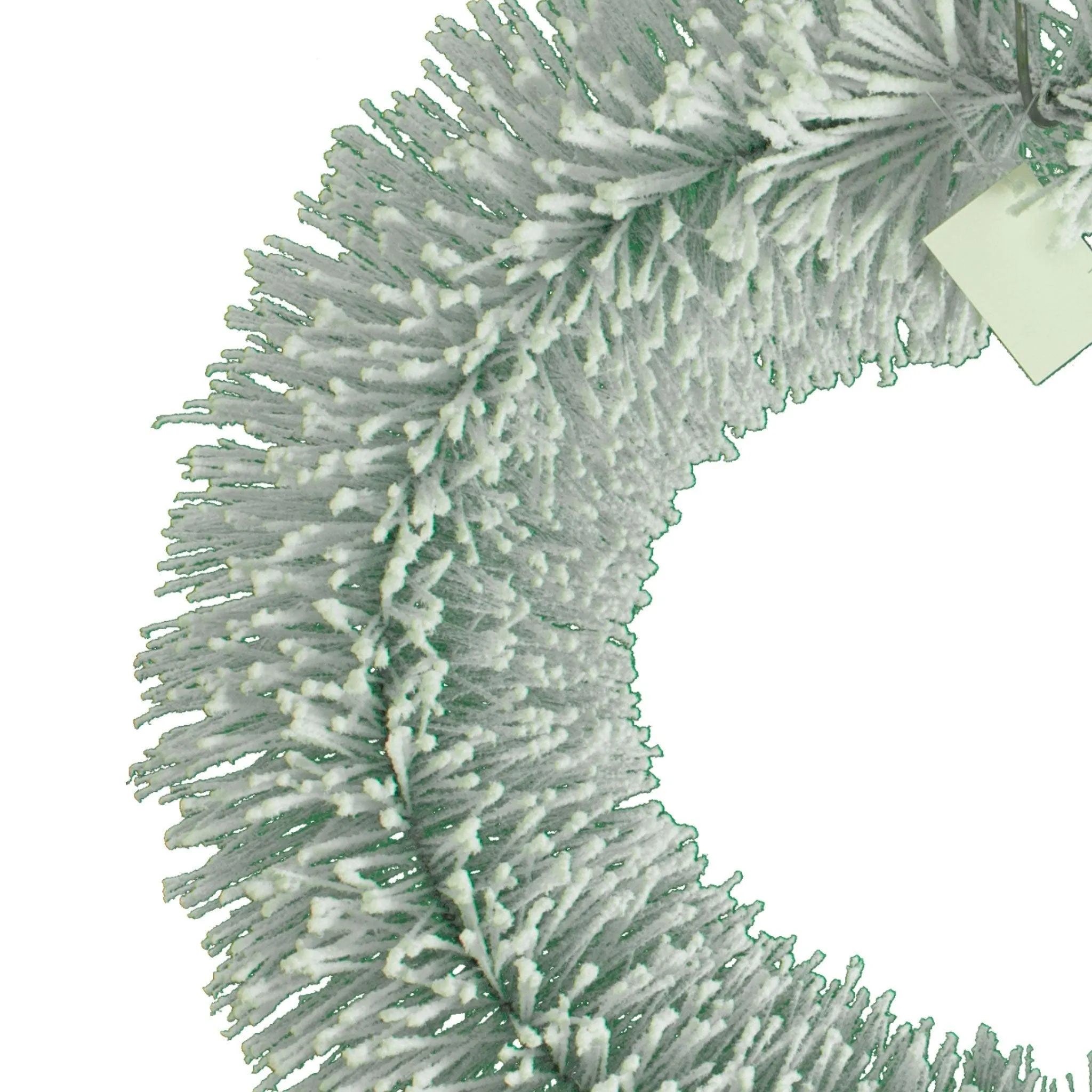 Vintage Flocked Pine Needle Wreath - 20in