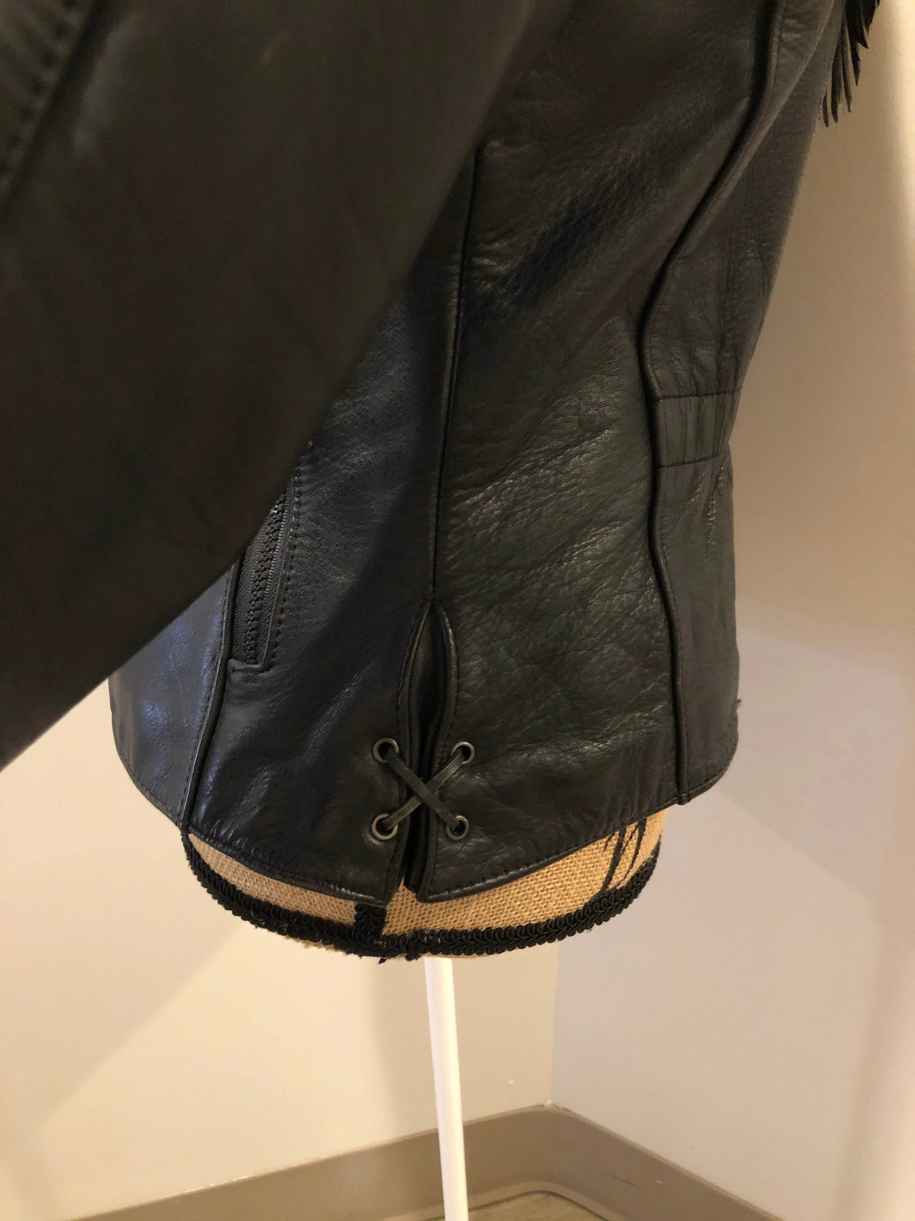 Vintage Hein Gericks Black Leather Motorcycle Jacket, SOLD