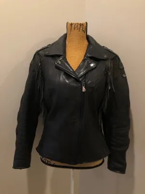 Vintage Hein Gericks Black Leather Motorcycle Jacket, SOLD