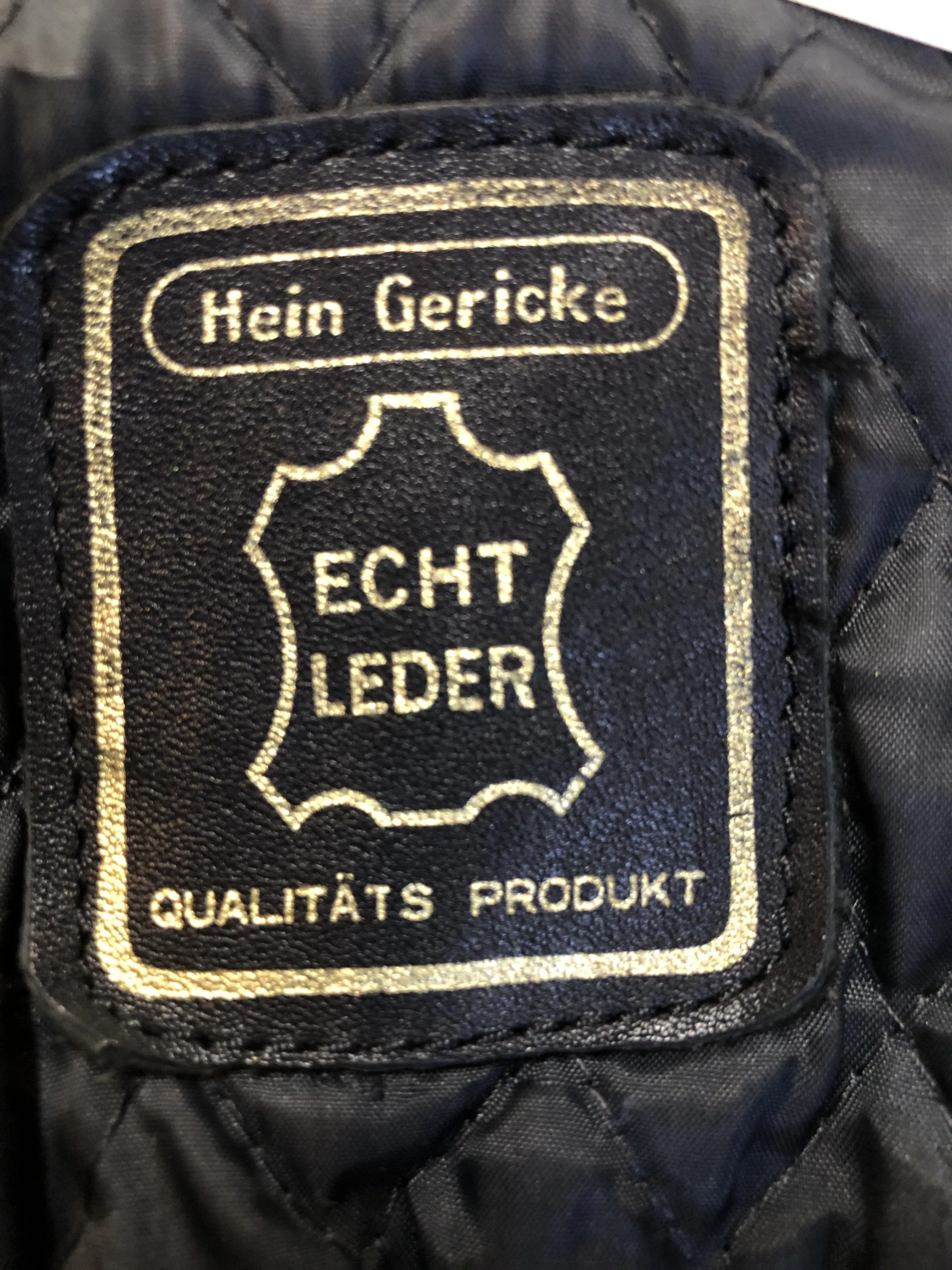 Vintage Hein Gericks Black Leather Motorcycle Jacket, SOLD