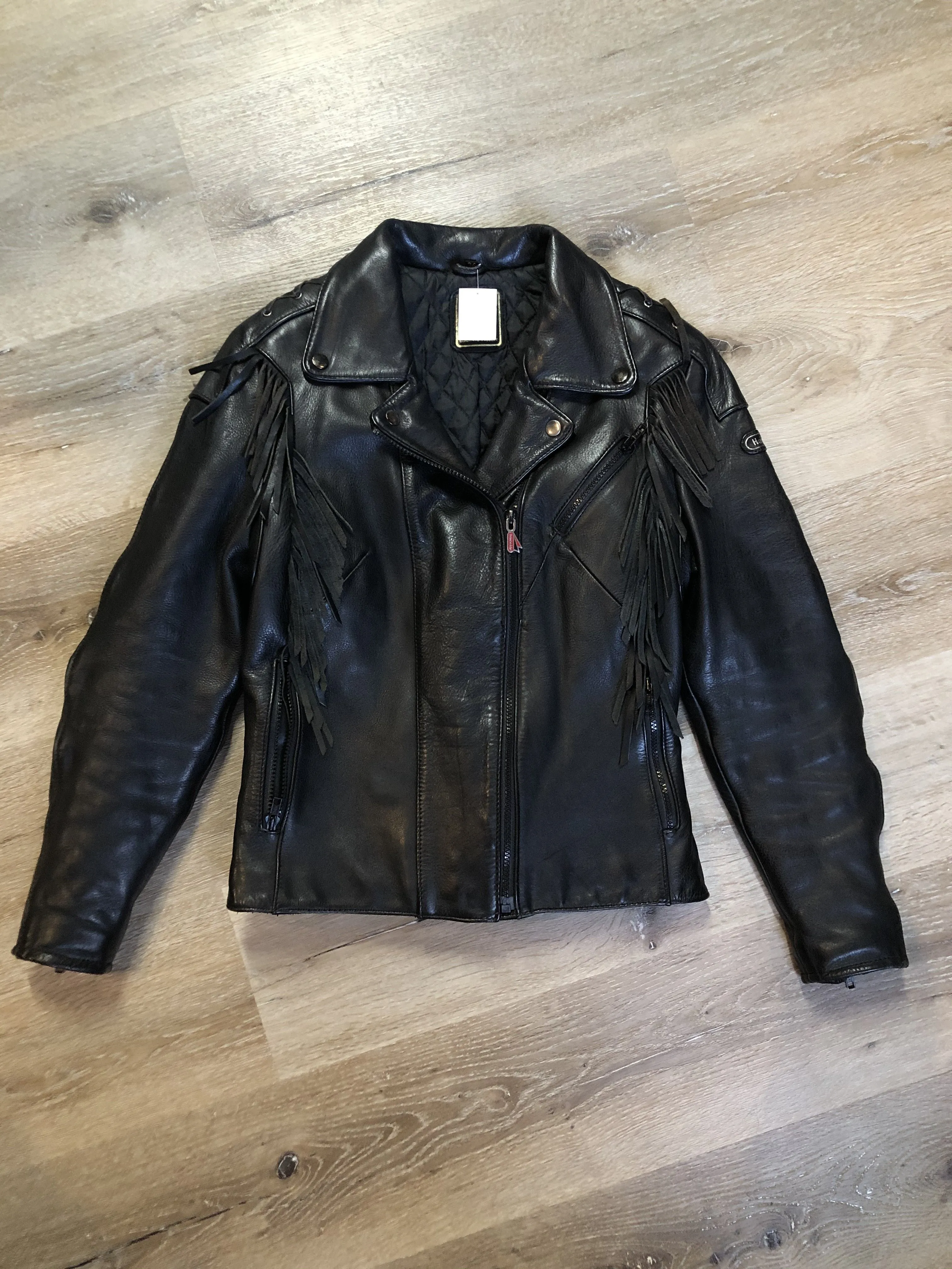 Vintage Hein Gericks Black Leather Motorcycle Jacket, SOLD